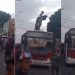 Vídeo: trio sobe no teto do ônibus e “samba” em cima na Avenida Itaúba