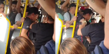 Vídeo: Dentro do 010, mulher grita após ‘taradã0’ esfregar o ‘negócio’ nela e ele ap@nha