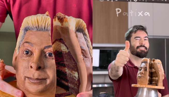 Vídeo: Confeiteiro homenageia Patixa Teló, a ‘rainha do Amazonas’, com bolo hiper-realista