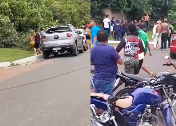 Vídeo: Evento de ‘racha’ com presença de cr1anç@s e jovens termina em porr@da em Novo Airão