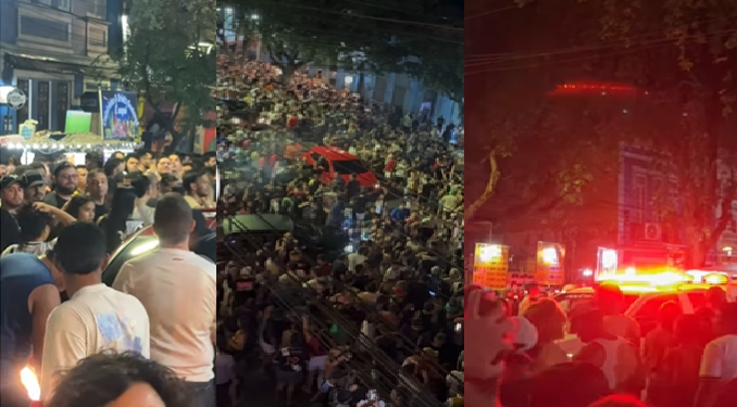 Vídeo: Polícia baixa na rua do bar Sarará após condutor não conseguir passar com carro