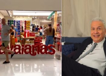 Vídeo: Sikêra pula de Havaianas na frente da loja só com o pé direito: ‘que venha 2026’