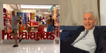 Vídeo: Sikêra pula de Havaianas na frente da loja só com o pé direito: ‘que venha 2026’