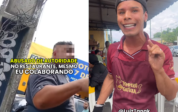 Influenciador do ‘Tempero da Gatuxa’ denuncia abuso de autoridade em seu restaurante: ‘Tentando me intimidar’