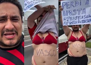 Vídeo: flamenguista paga aposta e mico em Manaus após derrota para o PSG