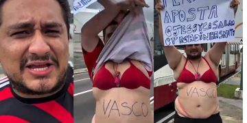 Vídeo: flamenguista paga aposta e mico em Manaus após derrota para o PSG