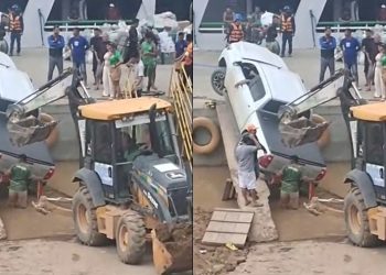 Vídeo: homem tenta embarcar picape no improviso e o pior acontece no Amazonas