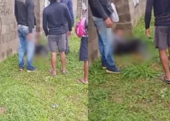 Vídeo: Populares reagem a ass4lto, esp4ncam dois homens e ameaçam ate4r fogo neles no Tarumã