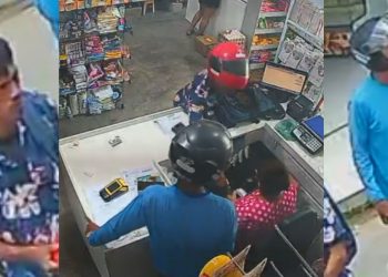 Criminosos rendem clientes e assaltam mercadinho no bairro Terra Nova; veja o vídeo