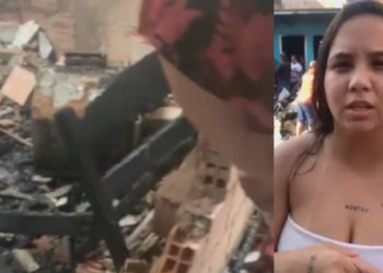 Após fogo atingir casa do avô, neta mostra destruição e pede ajuda da população: ‘aceitando qualquer ajuda’