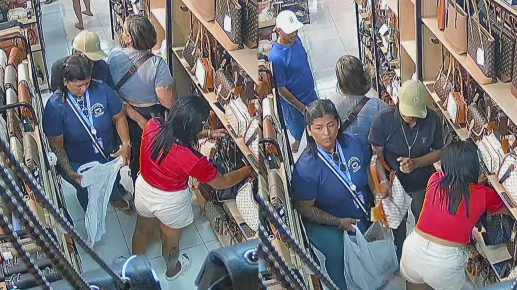 Vídeo: Quadrilha entra em loja, furt4 bolsas e sai sem pagar no centro de Manaus
