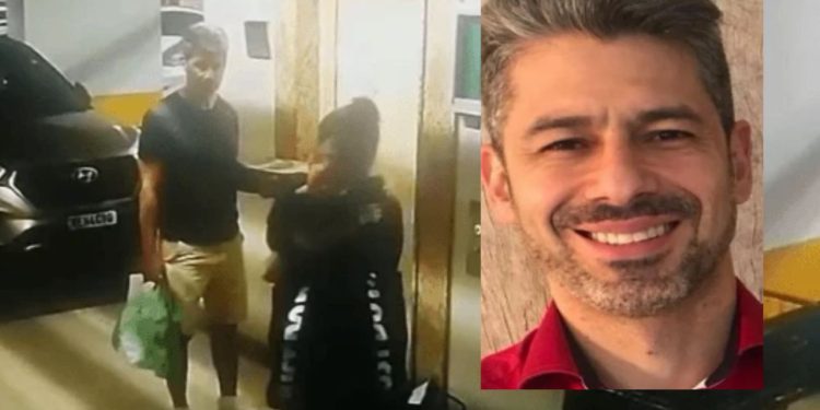 Auditor federal é filmado agred1nd0 mulher com o filho de 4 anos no colo; veja o vídeo