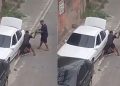 Vídeo forte: suspeito é espancad0 com macaco do carro que ele tentou r0ubar