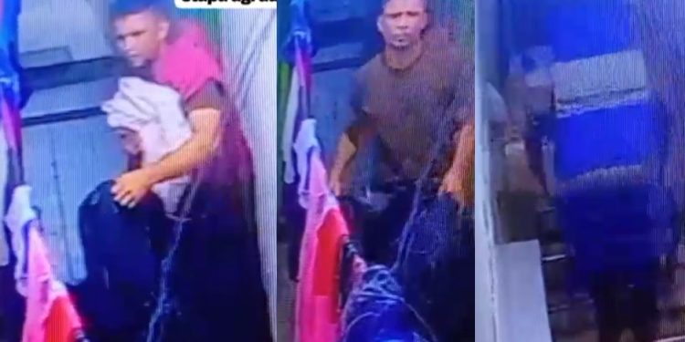 Vídeo: ladrão “pão com ovo” leva roupa do varal e volta para pegar cadeira em Manaus 