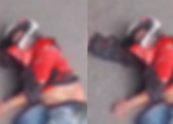 Vídeo: entregador de dr0gas cai da moto e fica com fratura exposta no chão