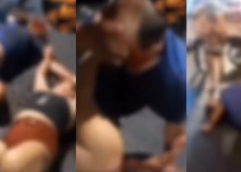 Vídeo: casal ferid0 se abraça após bater em buraco e cair da moto em Manaus