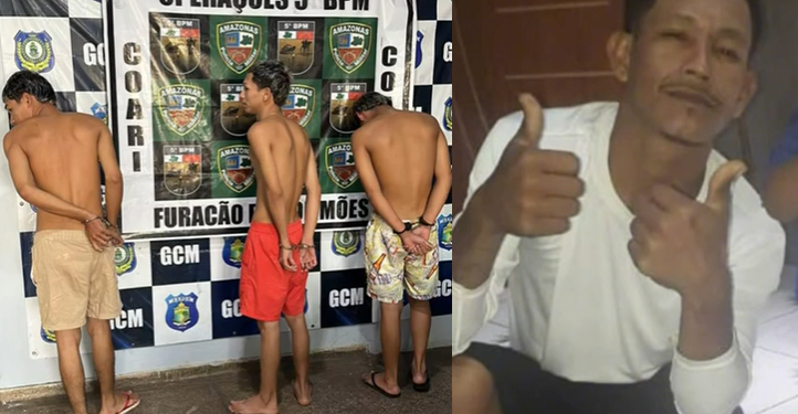 Quinteto é pr3s0 logo após m@tarem homem em Coari; vídeos