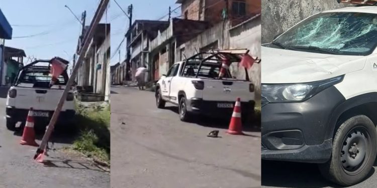 Vídeo: homem que teve a luz cortada quebra carro da Amazonas Energia