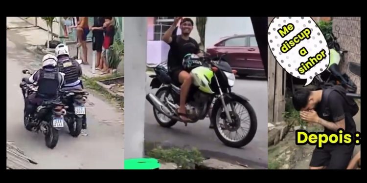 Homem grava vídeo furtand0 chave e algema de PM, mas acaba pres0 em Manaus