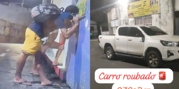 Vídeo: Hilux é levada por ass@ltant3s após r0ub0 em pousada em Manaus