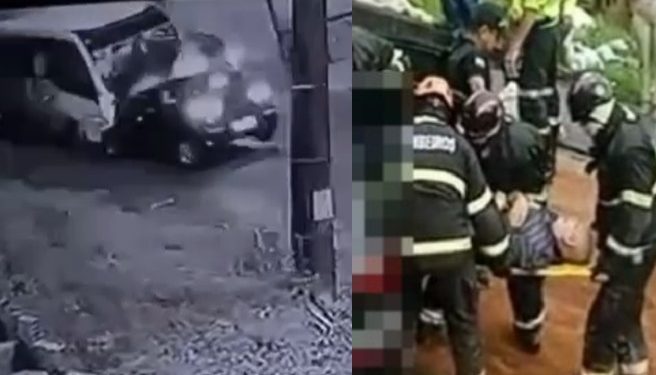 Vídeo: idoso m0rto ao bater de frente com micro em Manaus pode ter tido mau súbito ao volante