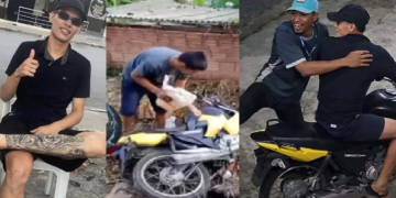 Dupla m@rg1nal que r0ub0u três mulheres é flagrada queimando moto usada no cr1me em Manaus; veja