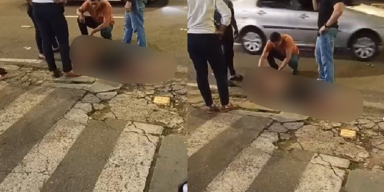 Vídeo: Homem sai c0rrend0, é atr0pelad0 e fica em estado grav3 na avenida Nilton Lins
