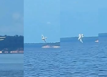 Vídeo: veja momento em que avião cai perto da Ponte Rio Negro