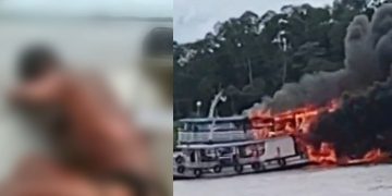 Vídeo: barco com combustível explode e deixa queimados no Solimões
