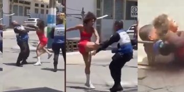 Vídeo: denunciada por dar p0rrada no marido, mulher sai chutand0 e socand0 policiais