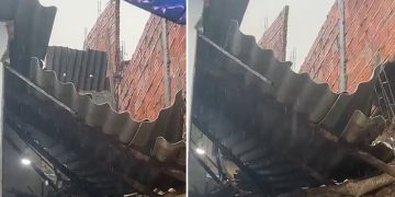 Vídeo: casa de família desaba durante chuva na Z0na Norte de Manaus