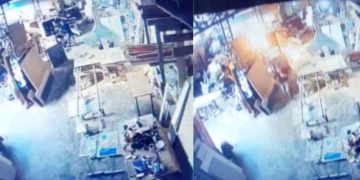 Câmera flagra homem ate4nd0 fogo intencionalmente em loja de sofás no São Francisco