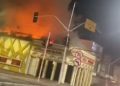 Vídeo: Fogo atinge estrutura do Bar Caldeira da Vila durante a madrugada
