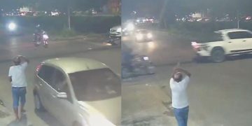 Veja: Pick-up atinge moto, deixa ferid0 e foge sem prestar socorro em Manaus