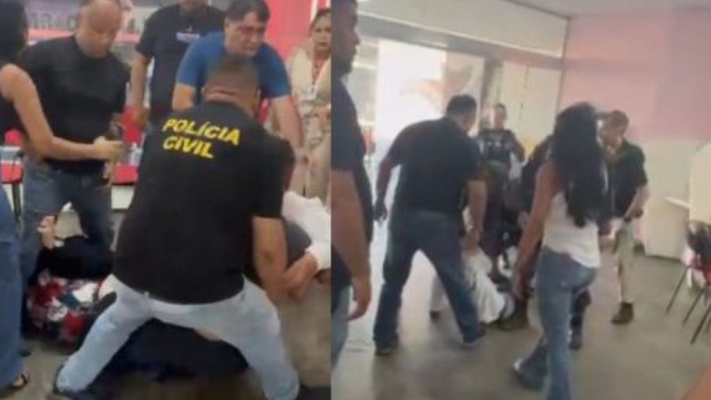 Vídeo: Discussão entre advogado e policial sai do controle e termina em p4ncad4ria em Manaus