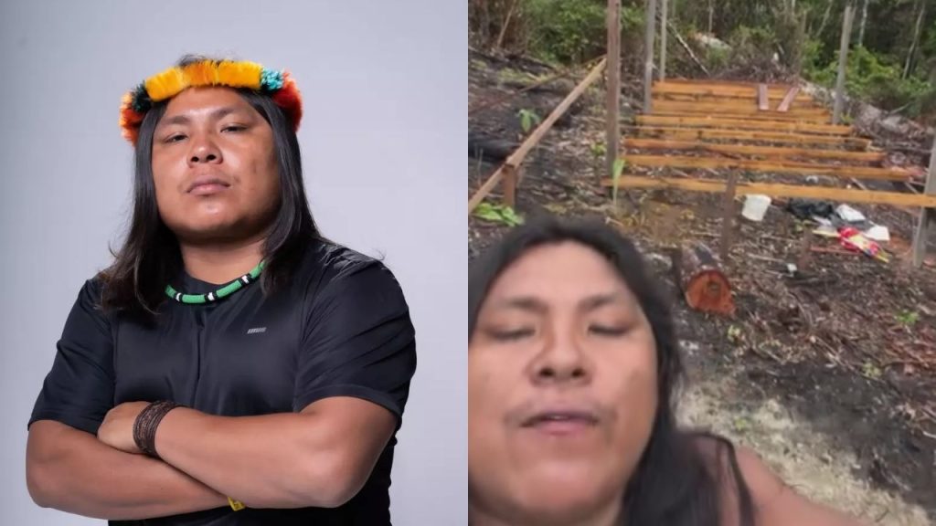 'Ninguém vai me impedir': indígena diz que vai derrubar área e desafia órgãos ambientais; vídeo