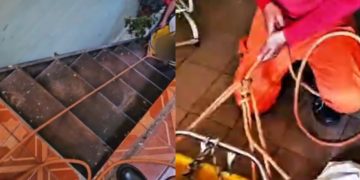 Idosa é socorrida pelos bombeiros após queda no Lírio do Vale; vídeo