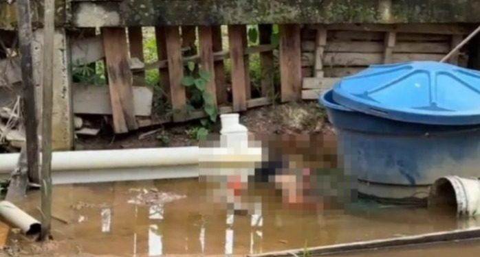 Imagem forte: vizinhos encontram morto ao lado da caixa d’água no quintal em Manaus