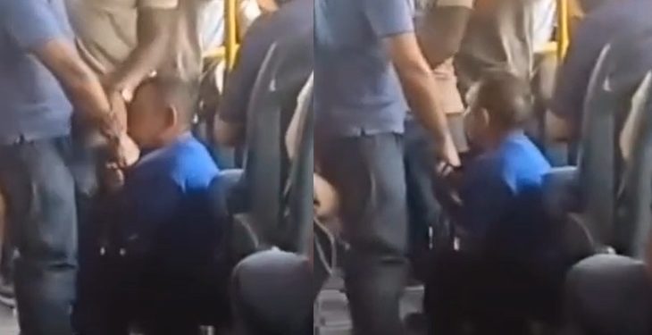 Vídeo mostra acusado de r0ubo apanhand0 no busão em Manaus :’não adianta fugir’