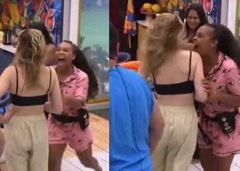 Expulsão? Sol corre em direção à Ana Paula, grita, puxa braço e pisa no pé no BBB 26; veja