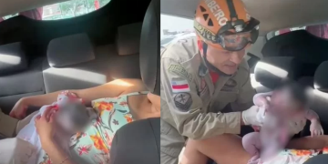 Mulher dá à luz dentro de carro de aplicativo a caminho da maternidade na Ponta Negra