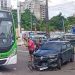Vídeo forte: veja choque violent0 entre carros na Ponta Negra: ‘perdeu o controle’