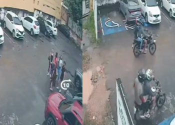 Câmeras flagram assalt0 a grupo de mulheres em estacionamento de faculdade no Adrianópolis; veja