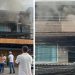 Vídeos: prédio de três andares pega fogo hoje à tarde na Praça 14