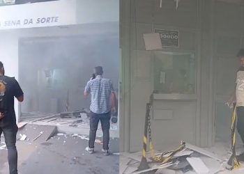 Vídeo: bandid0s que explodiram loteria em Manaus levaram dois malotes com dinheiro