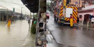 Vídeo: Micro-ônibus é arrastado por enxurrada e passageiros são resgatados na Zona Norte de Manaus