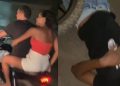 Vídeo: casal se acaba no chão ao tentar dar “grau” em moto na rua 