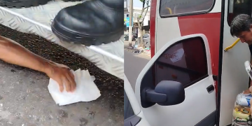 Vídeo: Passageiro tem ded0 amputad0 após mão ficar presa em porta de ônibus em Manaus