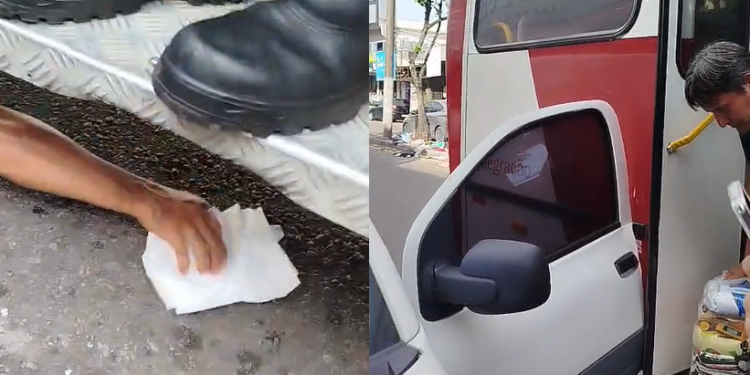 Vídeo: Passageiro tem ded0 amputad0 após mão ficar presa em porta de ônibus em Manaus
