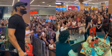 Vídeo: Pablo do Arrocha faz pocket show surpresa no Millennium Shopping e leva público ao delírio
